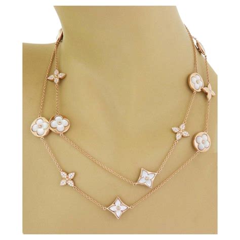 louis vuitton charm and pearl necklace price|louis vuitton necklace with diamond.